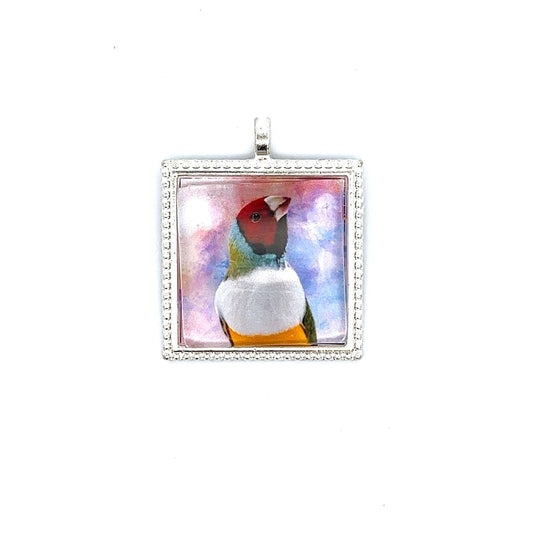 Finch Pendant with Snake Necklace