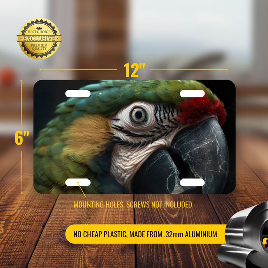 Military Macaw License Plate