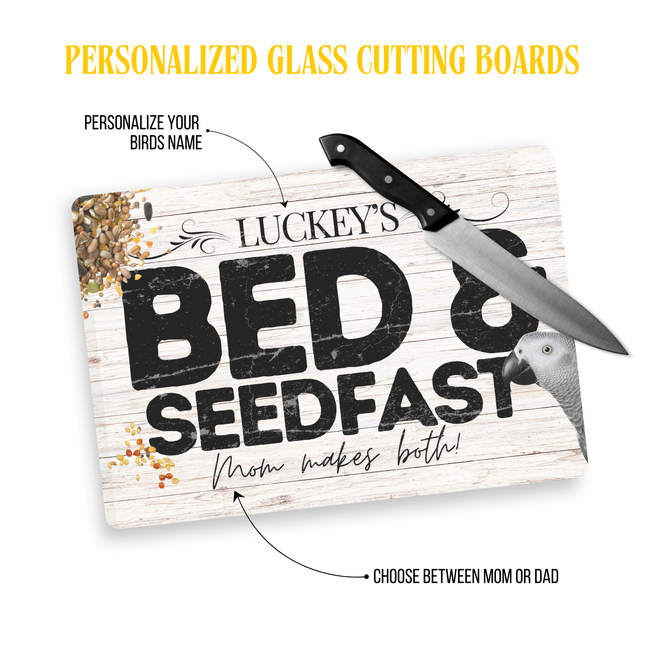 African Gray Cutting Board Personalized