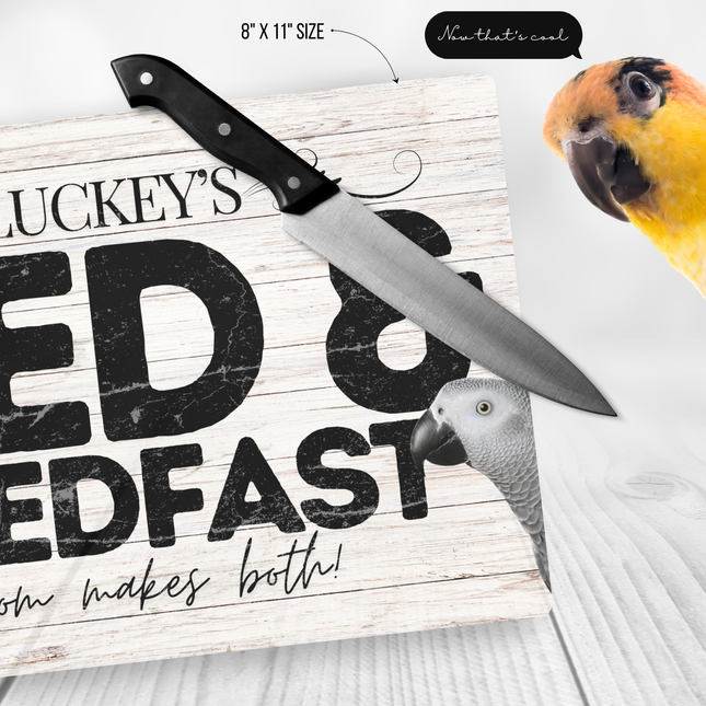 African Gray Cutting Board Personalized