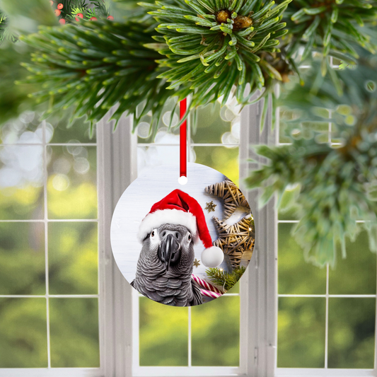 African Gray Christmas Tree Ornament