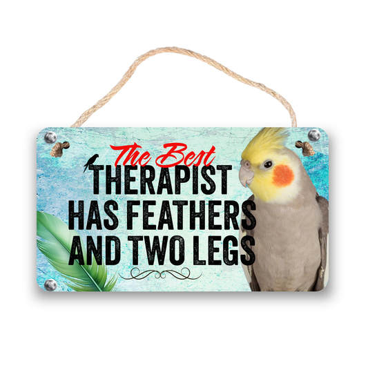 Gray Cockatiel Therapy Sign