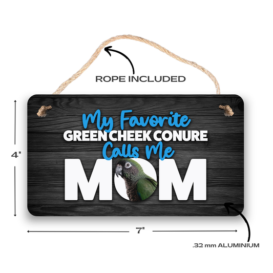Green Cheek Conure Sign