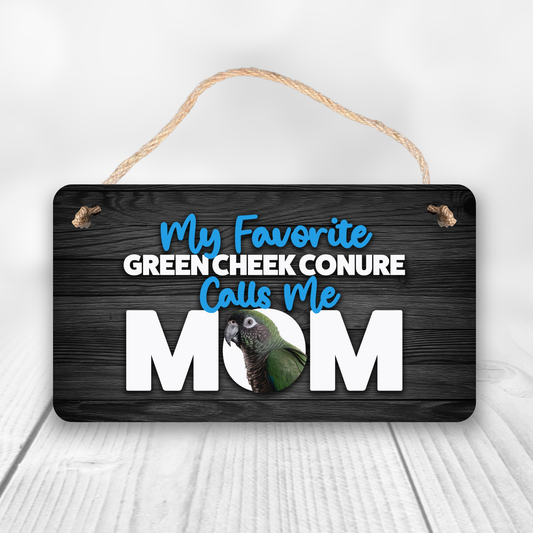 Green Cheek Conure Sign