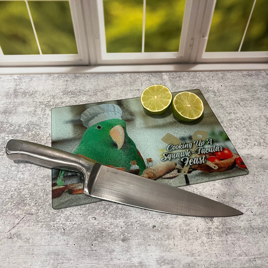 Green Eclectus Cutting Board