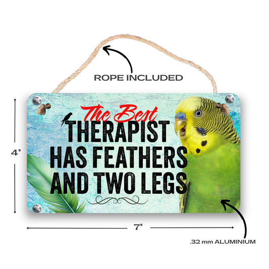Green Parakeet Therapy Sign