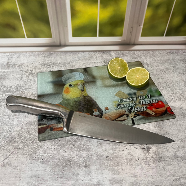 Gray Cockatiel Cutting Board