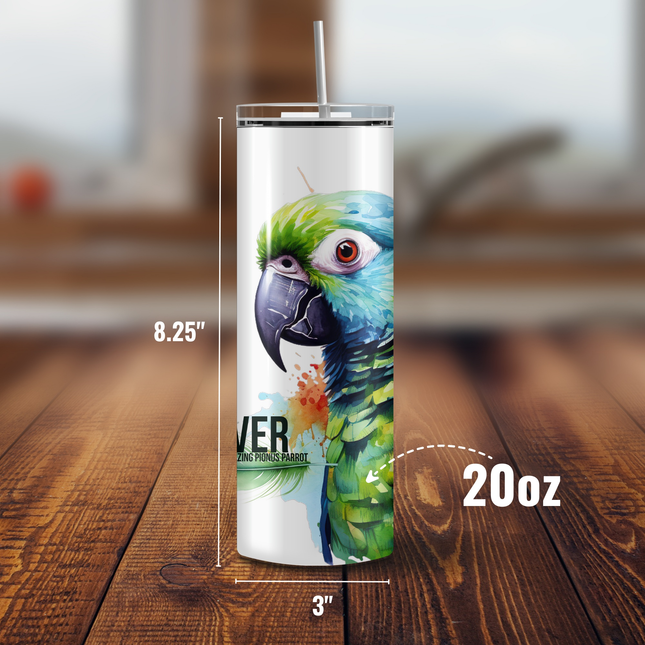 Personalized Pionus Parrot Tumbler