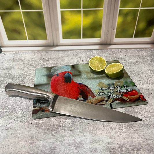 Red Eclectus Cutting Board