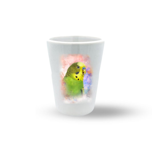 Green Parakeet Shot Glass