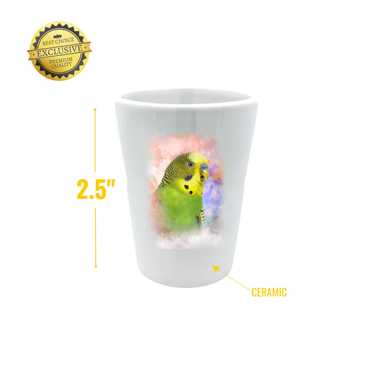 Green Parakeet Shot Glass