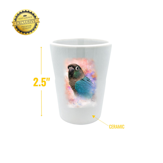 Turquoise Conure Shot Glass