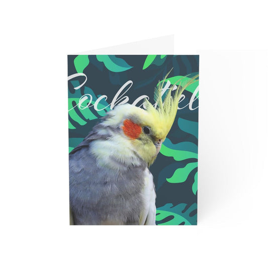 Grey Cockatiel Folded Greeting Cards (1, 10, 30, and 50pcs)
