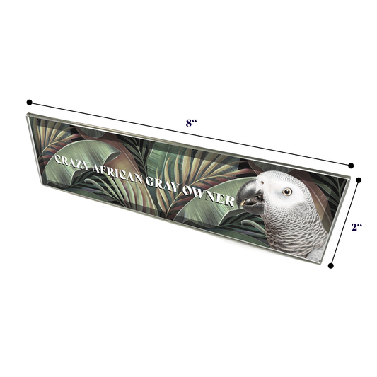 African Gray Parrot Desk Accessory - Fun and Unique Name Plate
