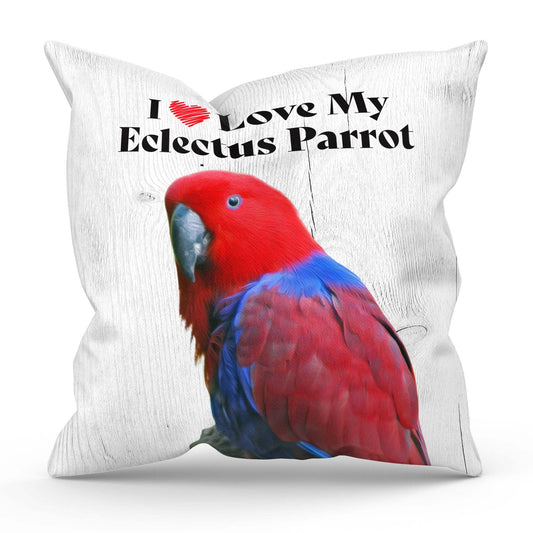 Eclectus Parrot Square Throw Pillow