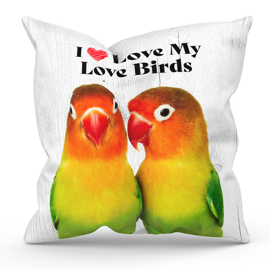 Love Birds Square Throw Pillow