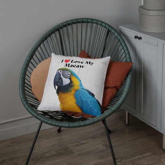 Macaw Square Throw Pillow