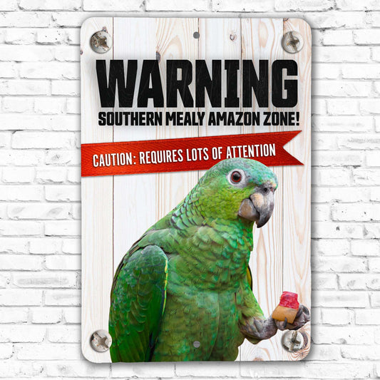 Warning Southern Mealy Amazon Sign