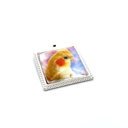 Cockatiel Pendant with Snake Necklace