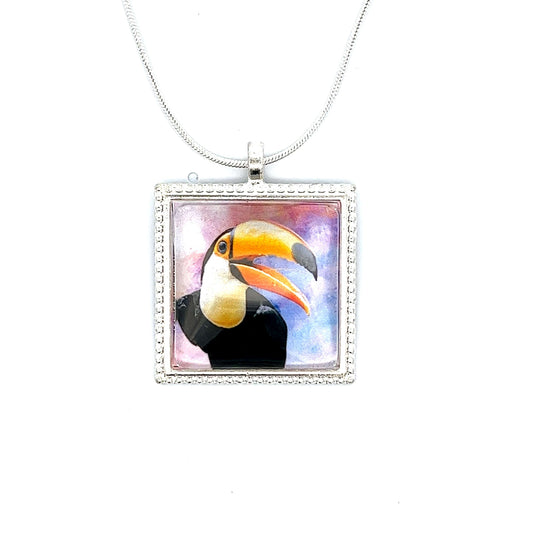 Toucan Pendant with Snake Necklace