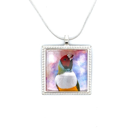 Finch Pendant with Snake Necklace
