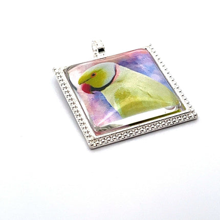 Ringneck Parrot Pendant with Snake Necklace