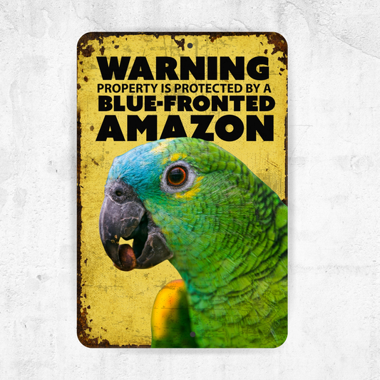 Blue Fronted Amazon Parrot Sign