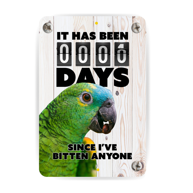 Blue Fronted Amazon Parrot Bite Sign