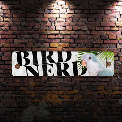 Blue Quaker Bird Nerd Sign
