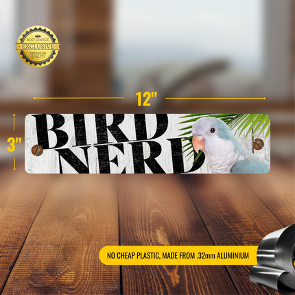Blue Quaker Bird Nerd Sign