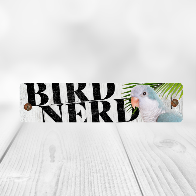 Blue Quaker Bird Nerd Sign