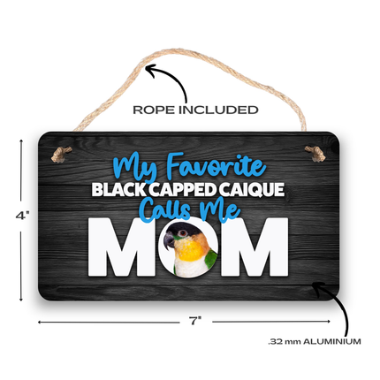 Black Cap Caique Sign
