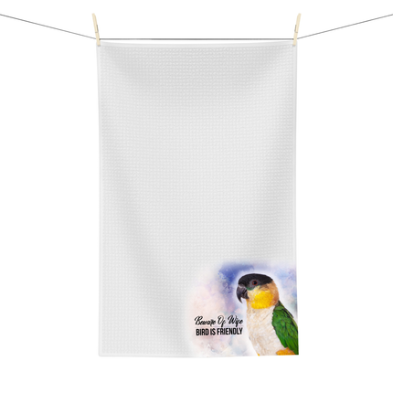 Black Cap Caique Tea Towel