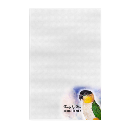 Black Cap Caique Tea Towel