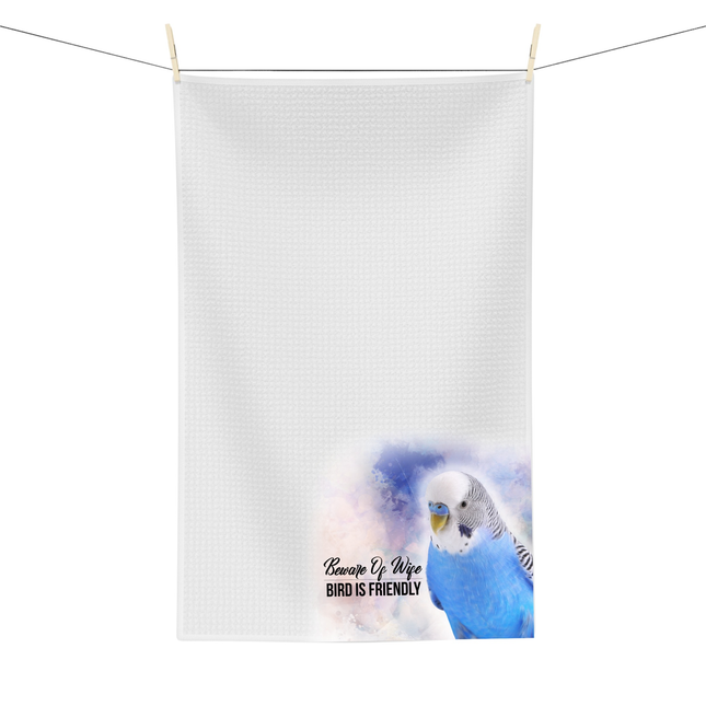 Blue Parakeet Tea Towel