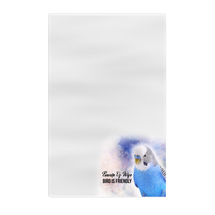 Blue Parakeet Tea Towel