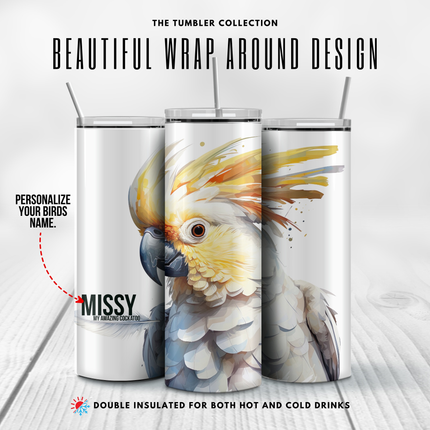 Personalized Cockatoo Tumbler