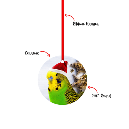 Green Parakeet Christmas Decorations