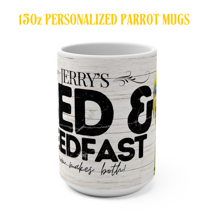 Personalized Green Parakeet&nbsp;Coffee Mug