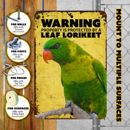 Leaf Lorikeet Warning Sign