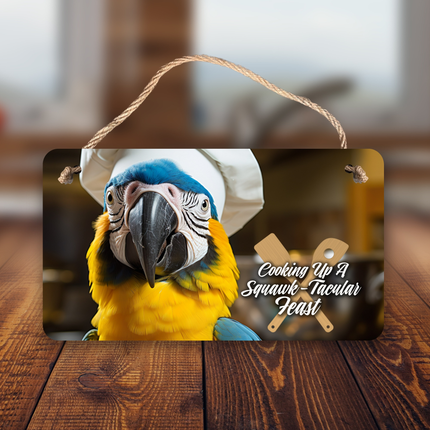 Macaw Chef Sign