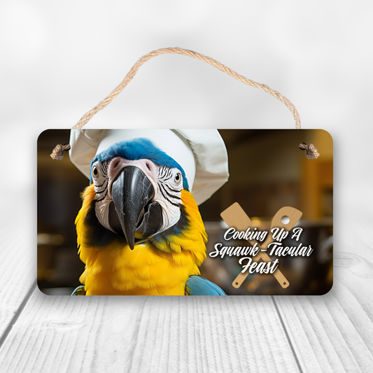 Macaw Chef Sign