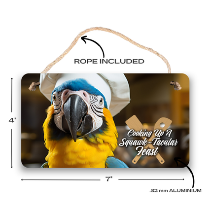 Macaw Chef Sign