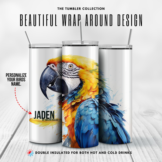 Personalized Macaw Tumbler