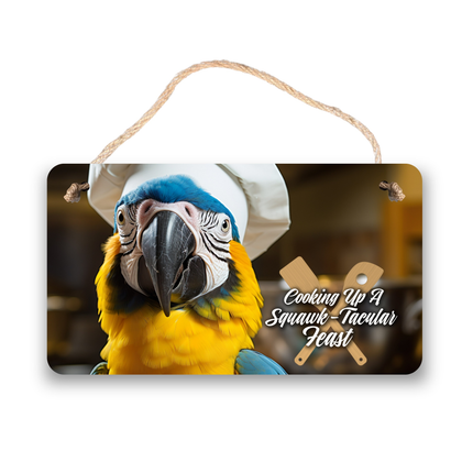 Macaw Chef Sign
