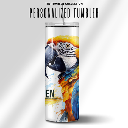 Personalized Macaw Tumbler