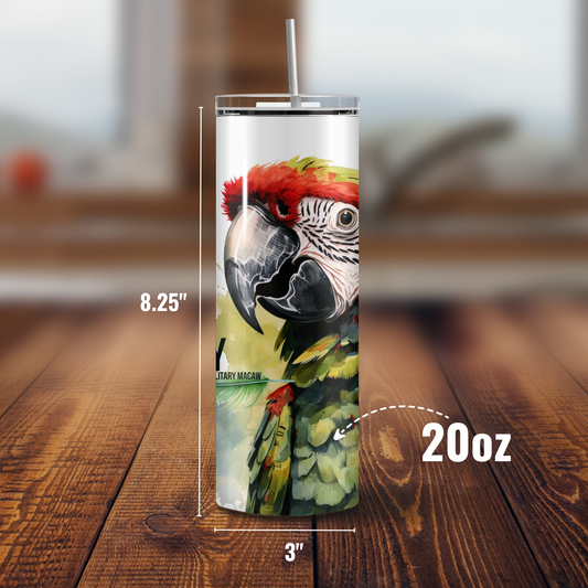 Personalized Military Macaw Tumbler