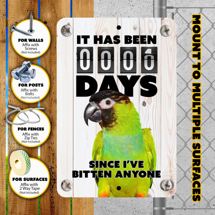 Nanday Conure Bite Sign