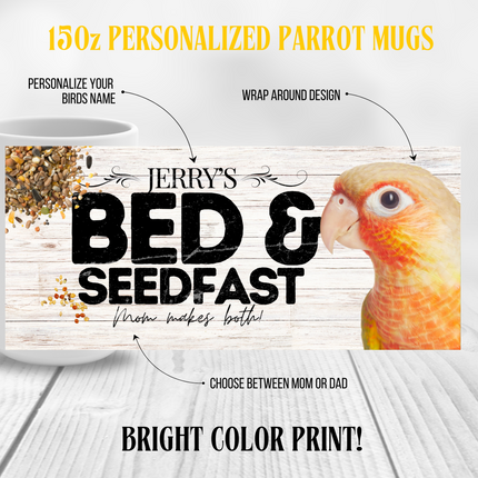 Personalized Pineapple Conure Coffee Mug
