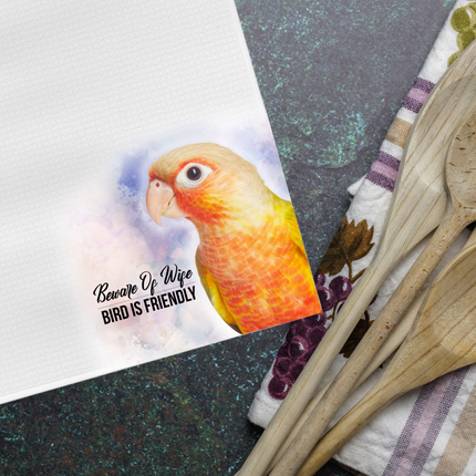 Pineapple Conure Tea Towel